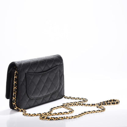 Chanel Caviar Quilted Wallet On Chain WOC Black 2 of 14