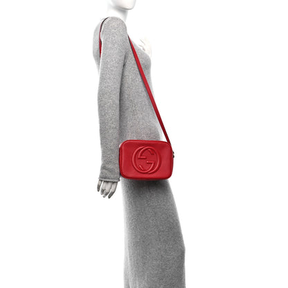 Gucci Pebbled Calfskin Small Soho Disco Bag Tabasco Red 2 of 10