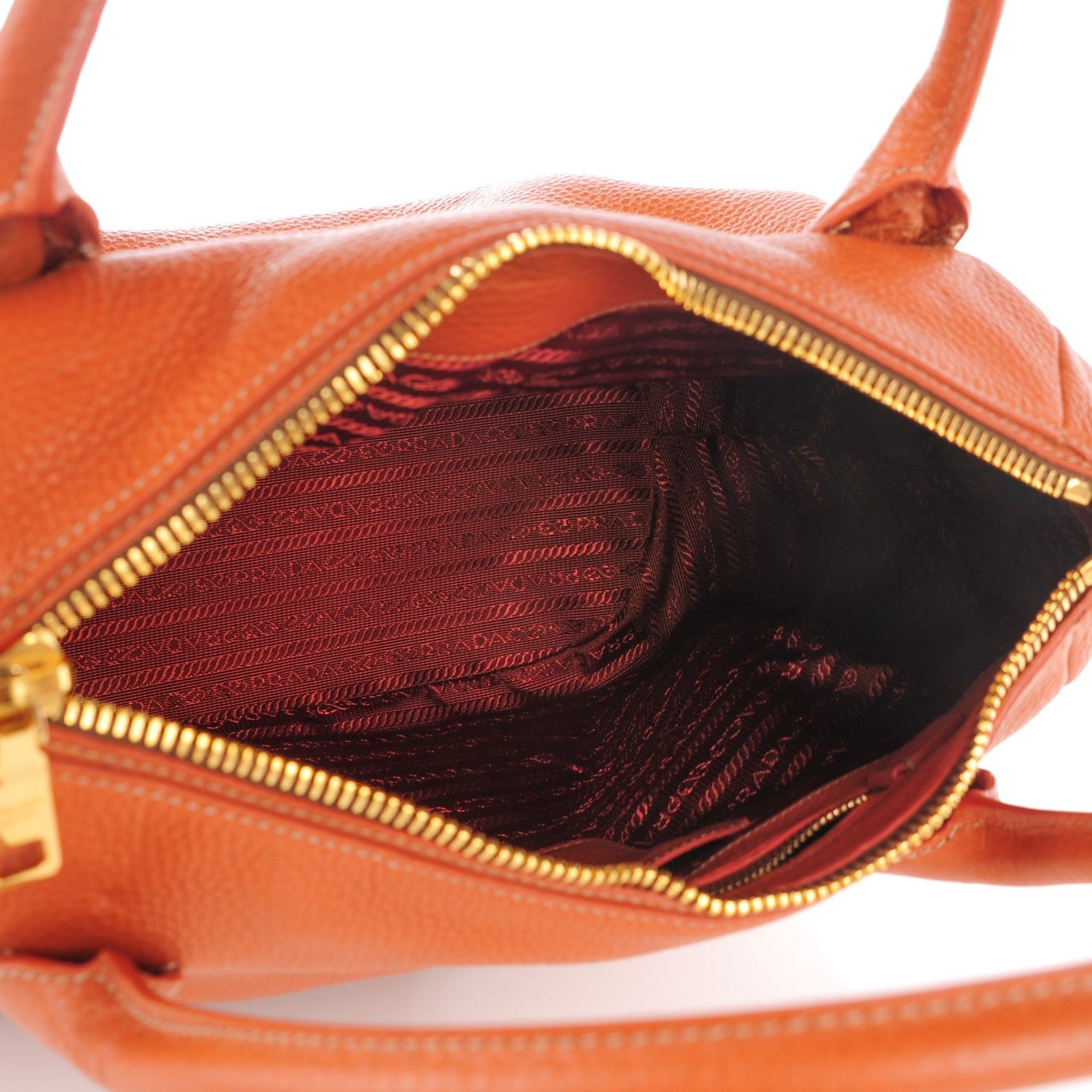 Prada Vitello Daino Shoulder Bag Rame 5 of 9