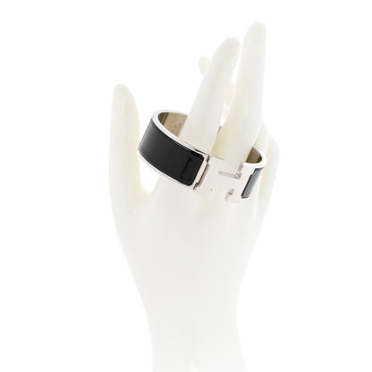 Hermes Enamel Wide Clic Clac H Bracelet PM Black 2 of 5