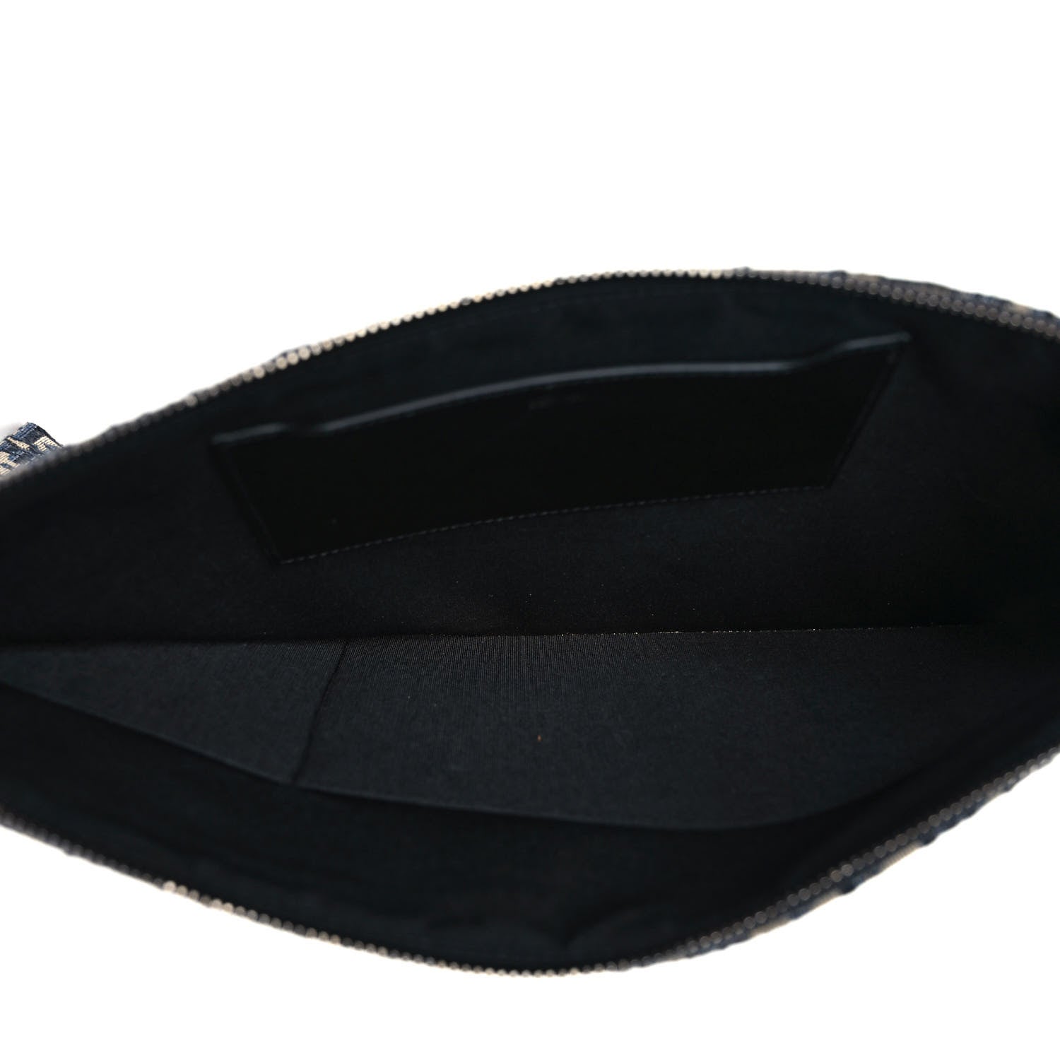 Christian Dior Oblique A4 Flat Pouch Clutch Blue 5 of 10