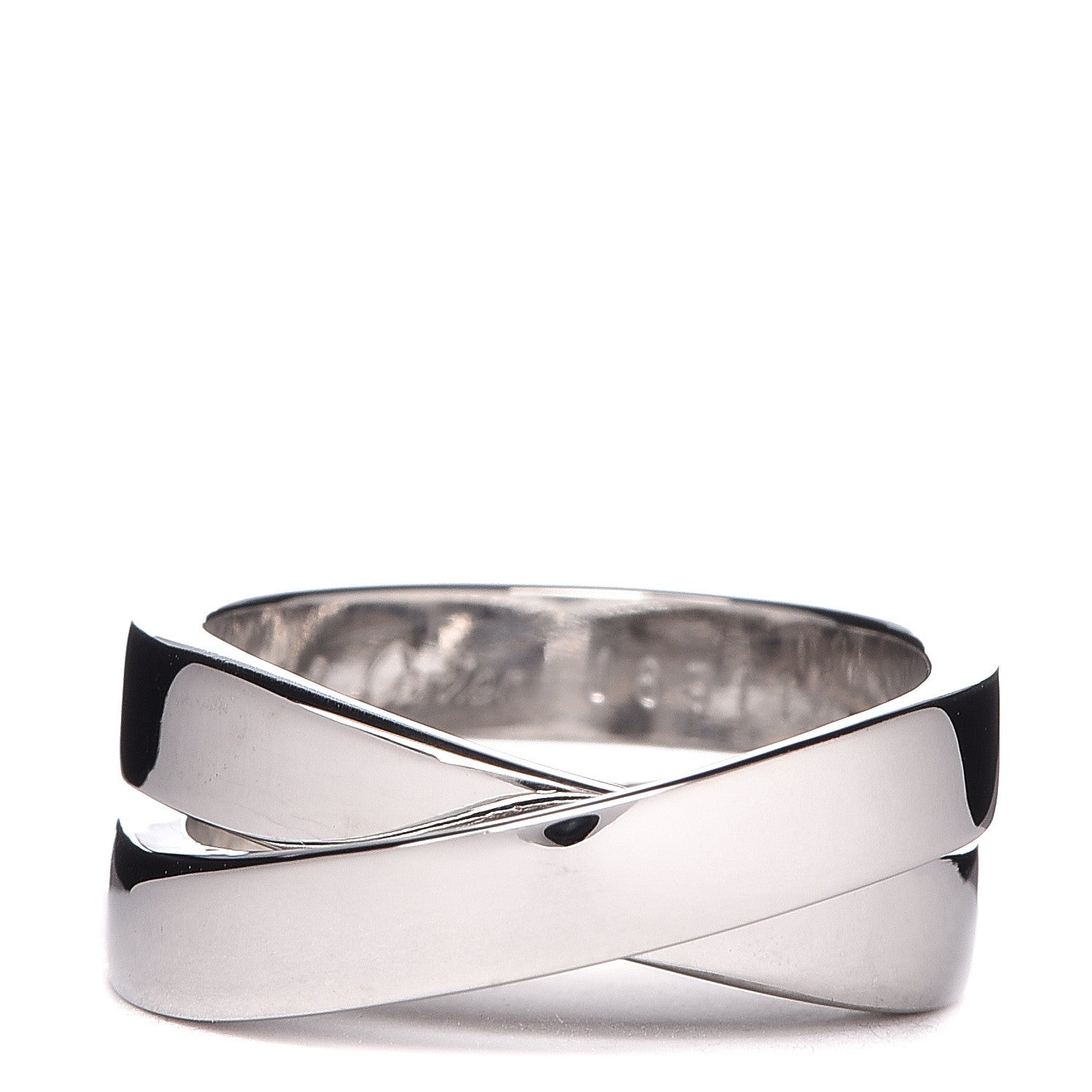 Cartier 18K White Gold 9mm Paris Nouvelle Vague Ring 52 6 1 of 4