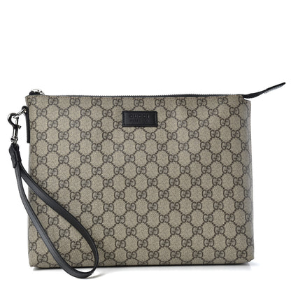 Gucci GG Supreme Monogram Mens Wristlet Black 1 of 8