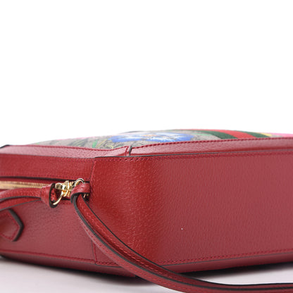 Gucci GG Supreme Monogram Flora Web Small Ophidia Top Handle Shoulder Bag Hibiscus Red 6 of 11