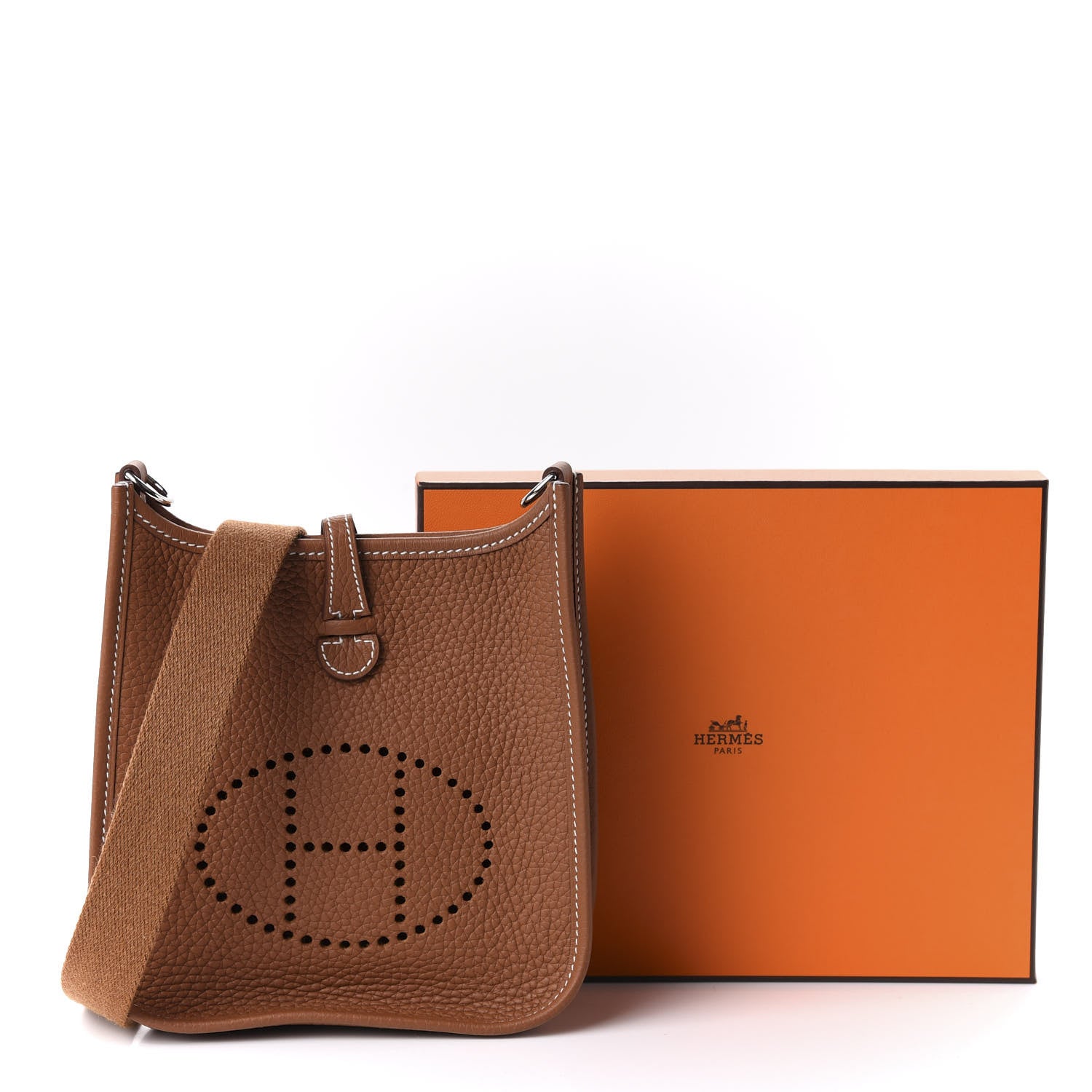 Hermes Taurillon Clemence Evelyne TPM Gold 10 of 10