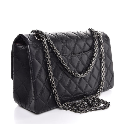 Chanel Aged Calfskin Quilted 2.55 Reissue 225 Flap Black 4 of 8
