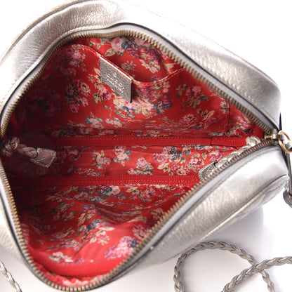 Gucci Laminated Nappa Web Trapuntata Small GG Shoulder Bag Argento 7 of 9