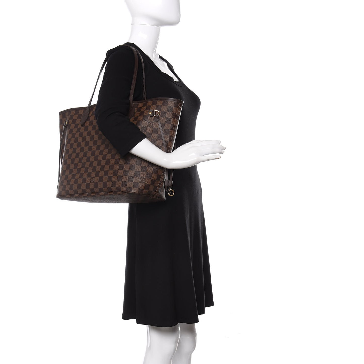 Damier Ebene Neo Neverfull MM Rose Ballerine