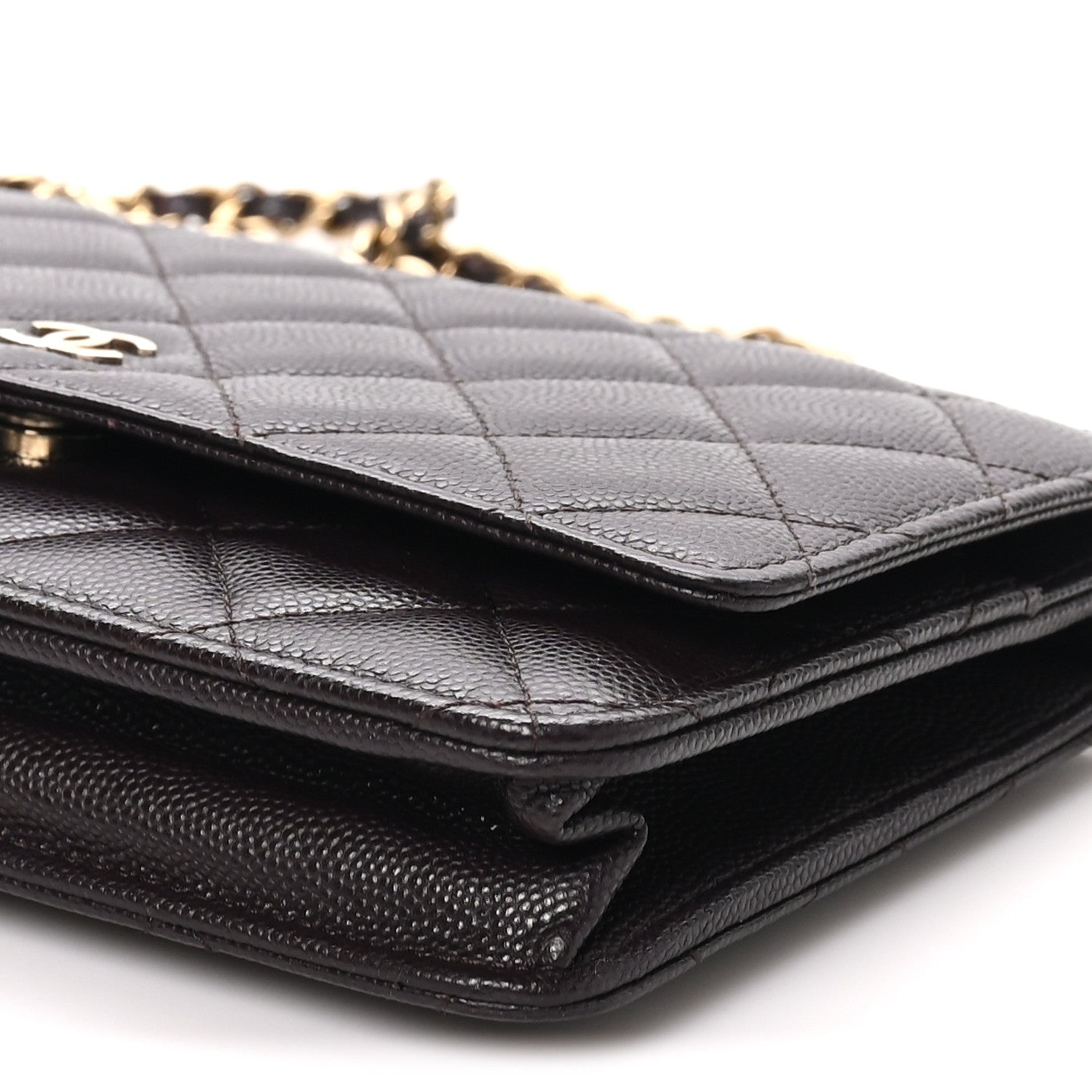 Chanel Caviar Quilted Wallet on Chain WOC Dark Brown 9 of 9