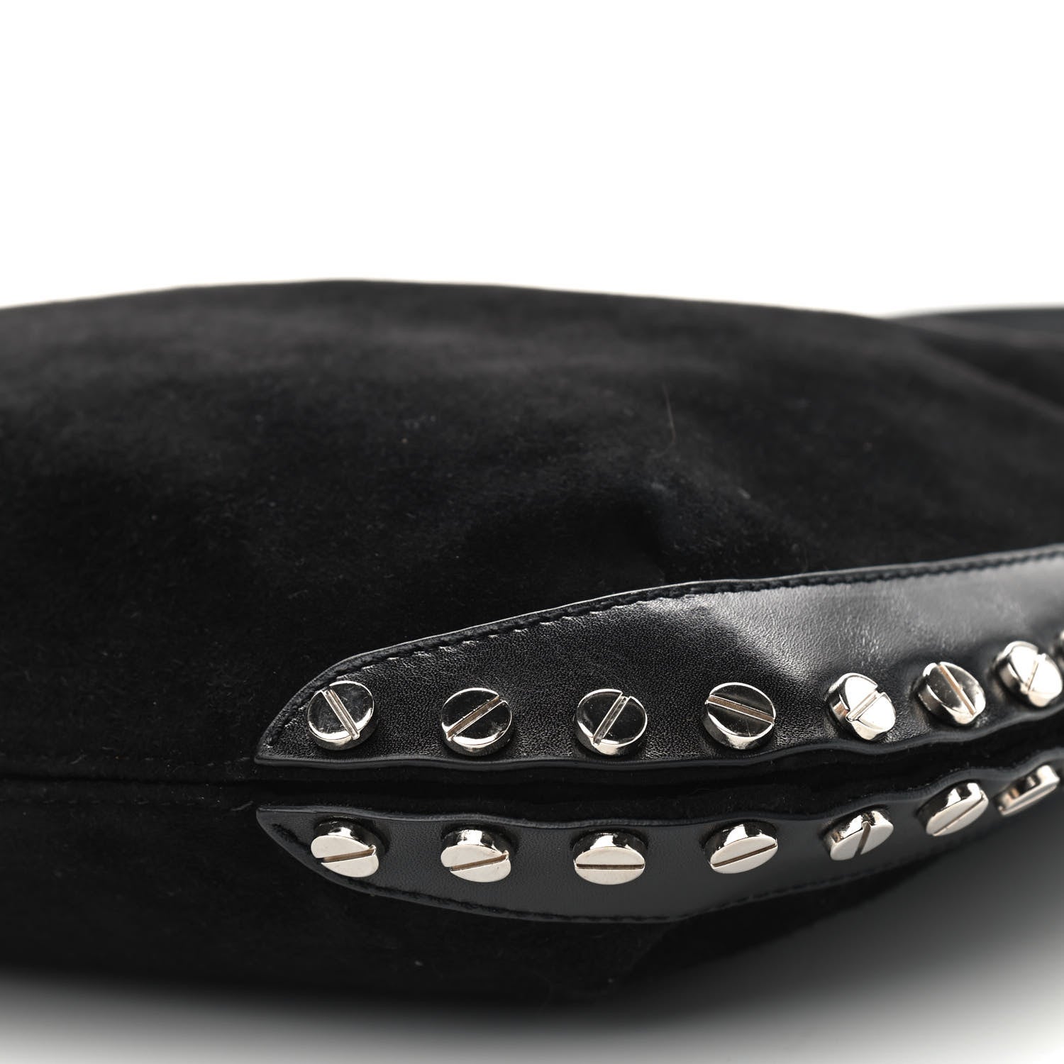 Fendi Suede Studded Hobo Black 10 of 10
