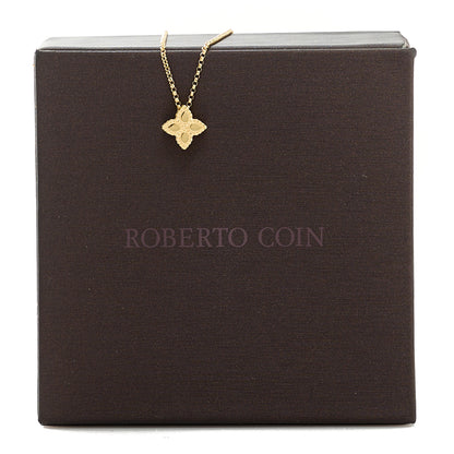 Roberto Coin 18K Yellow Gold Small Princess Flower Pendant Necklace 6 of 6