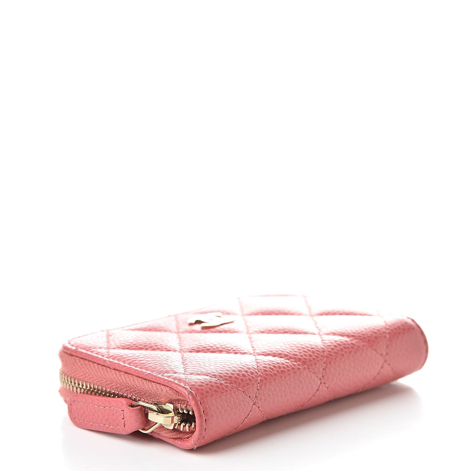 Chanel Caviar Quilted Zip Coin Purse Pink 4 of 9