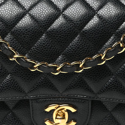 Chanel Caviar Quilted Medium Double Flap Black 8 of 10
