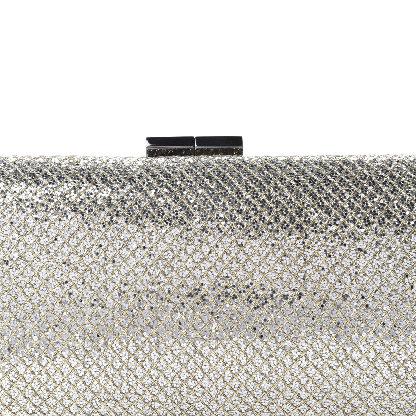 Glitter Fabric Small Tube Clutch Champagne