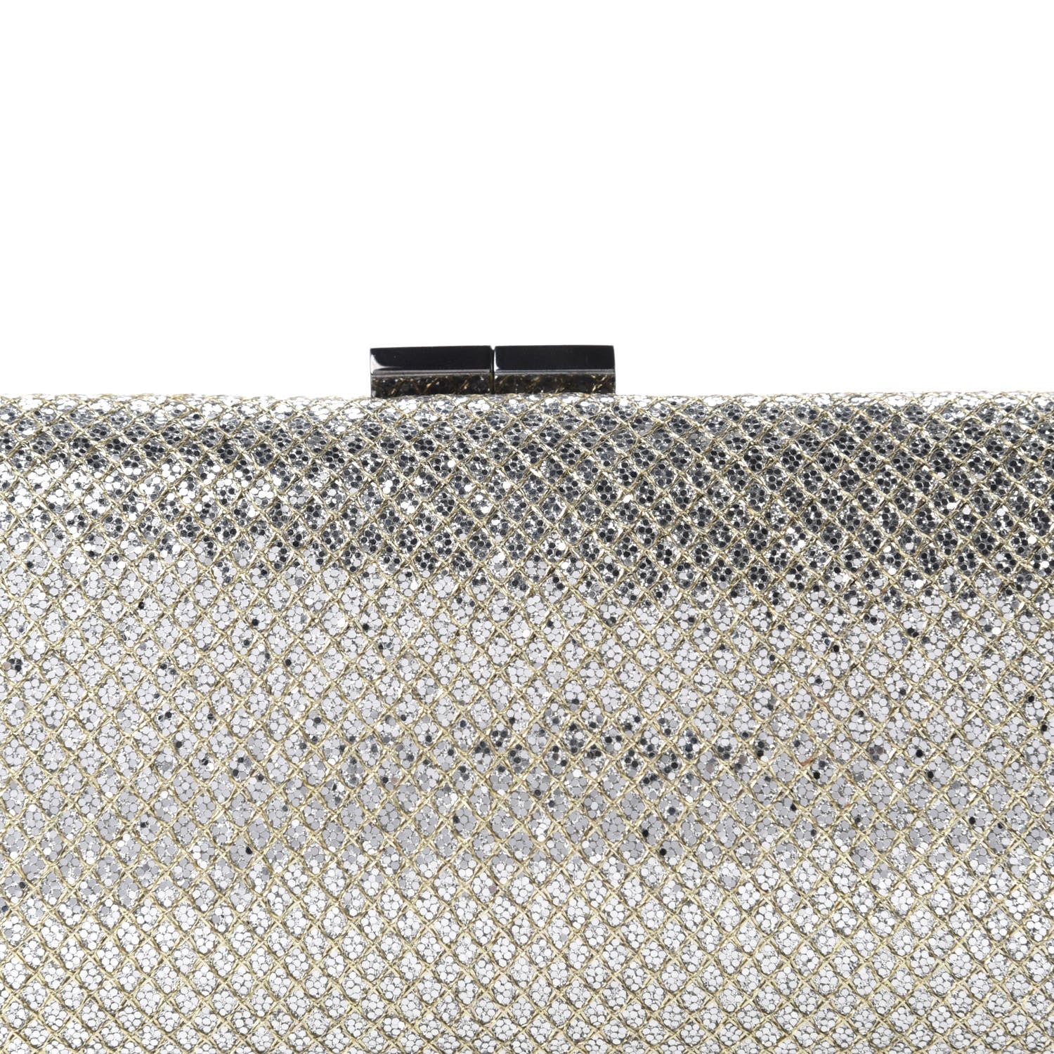 Jimmy Choo Glitter Fabric Small Tube Clutch Champagne 9 of 9