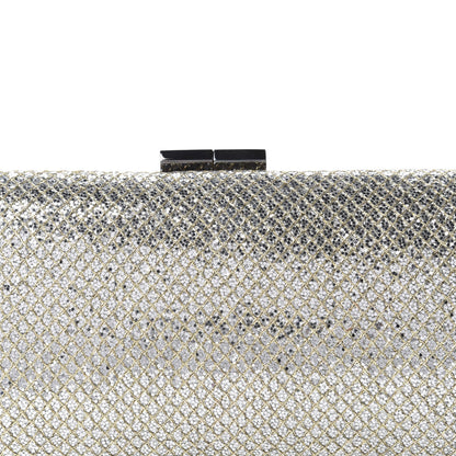 Jimmy Choo Glitter Fabric Small Tube Clutch Champagne 9 of 9