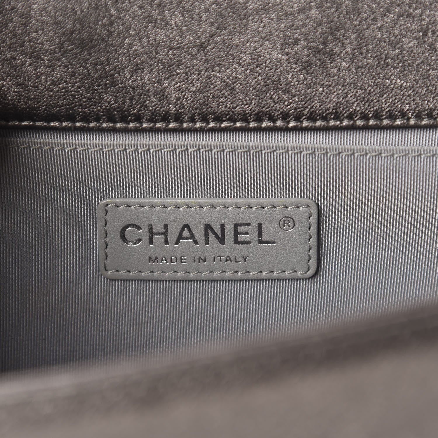 Chanel Metallic Lambskin Perforated Medium Boy Flap Dark Silver 8 of 11