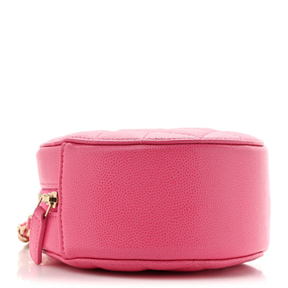 Chanel Caviar Quilted Round Clutch With Chain Pink 4 of 10