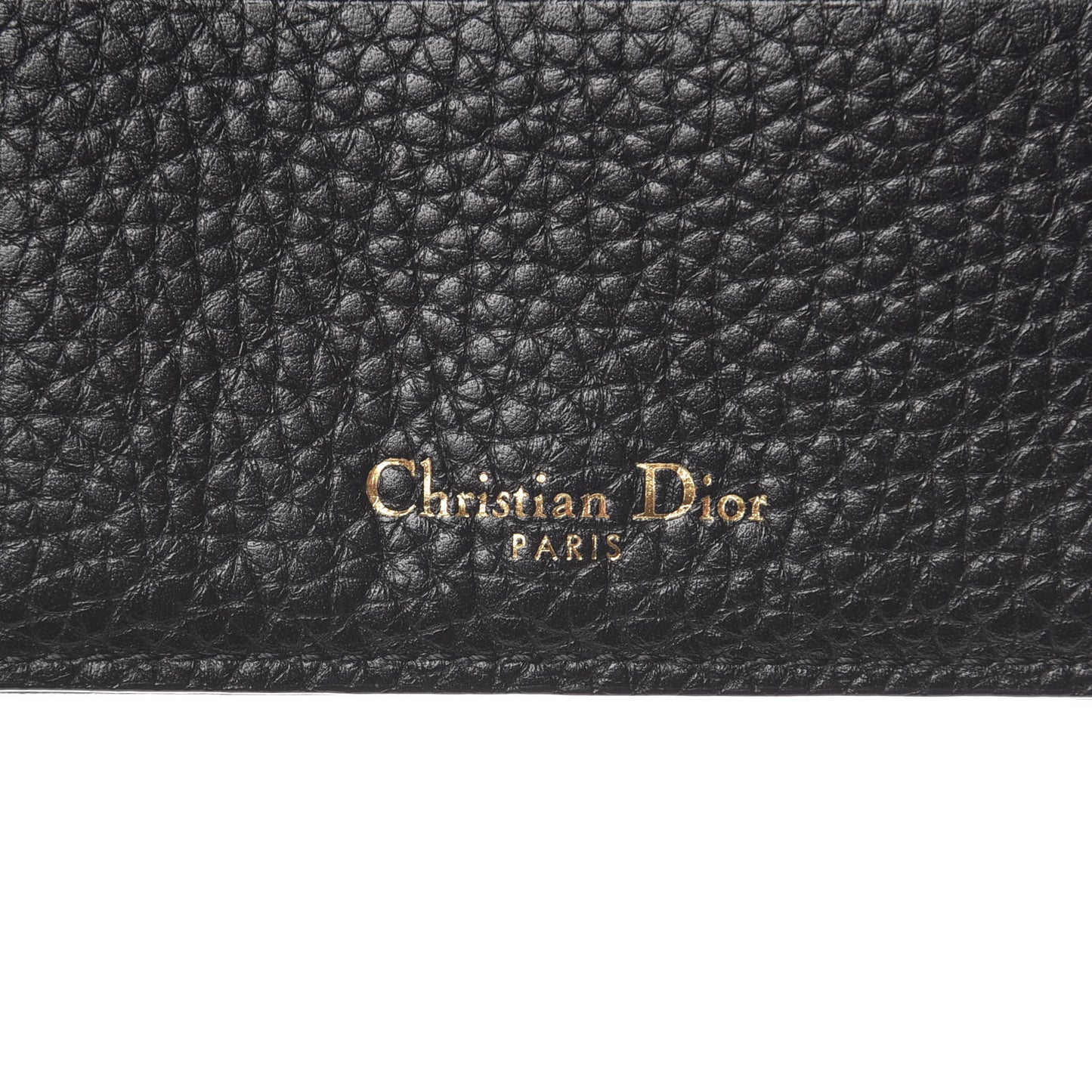 Grained Calfskin Cannage Diorama Card Holder Black