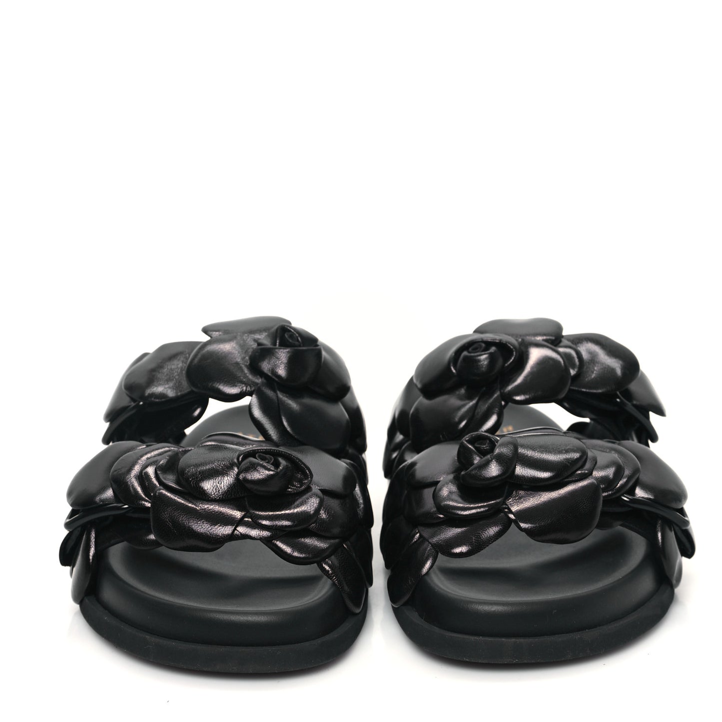 Kidskin Atelier 03 Rose Edition Double Buckle Slide Sandals 36 Black