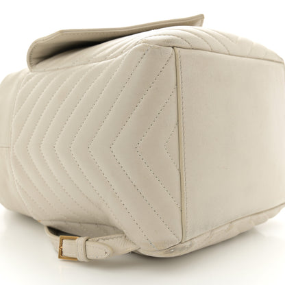Saint Laurent Lambskin Matelasse Monogram Joe Backpack Cream 9 of 19