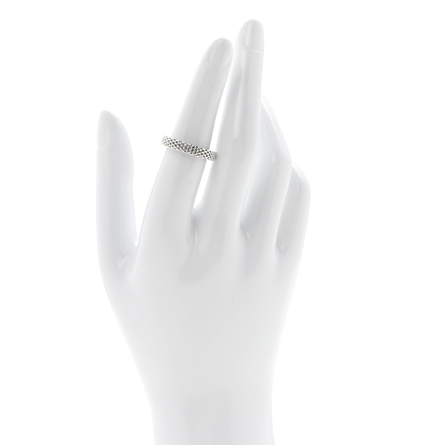 Sterling Silver Narrow Mesh Somerset Ring 51 5.75