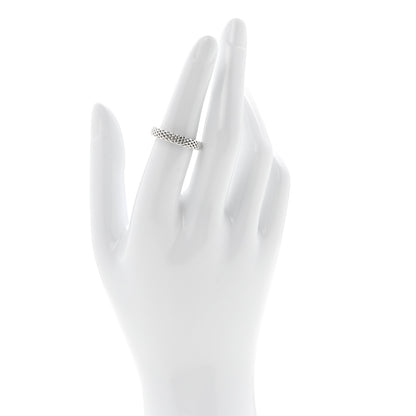 Tiffany Sterling Silver Narrow Mesh Somerset Ring 51 5.75 2 of 4