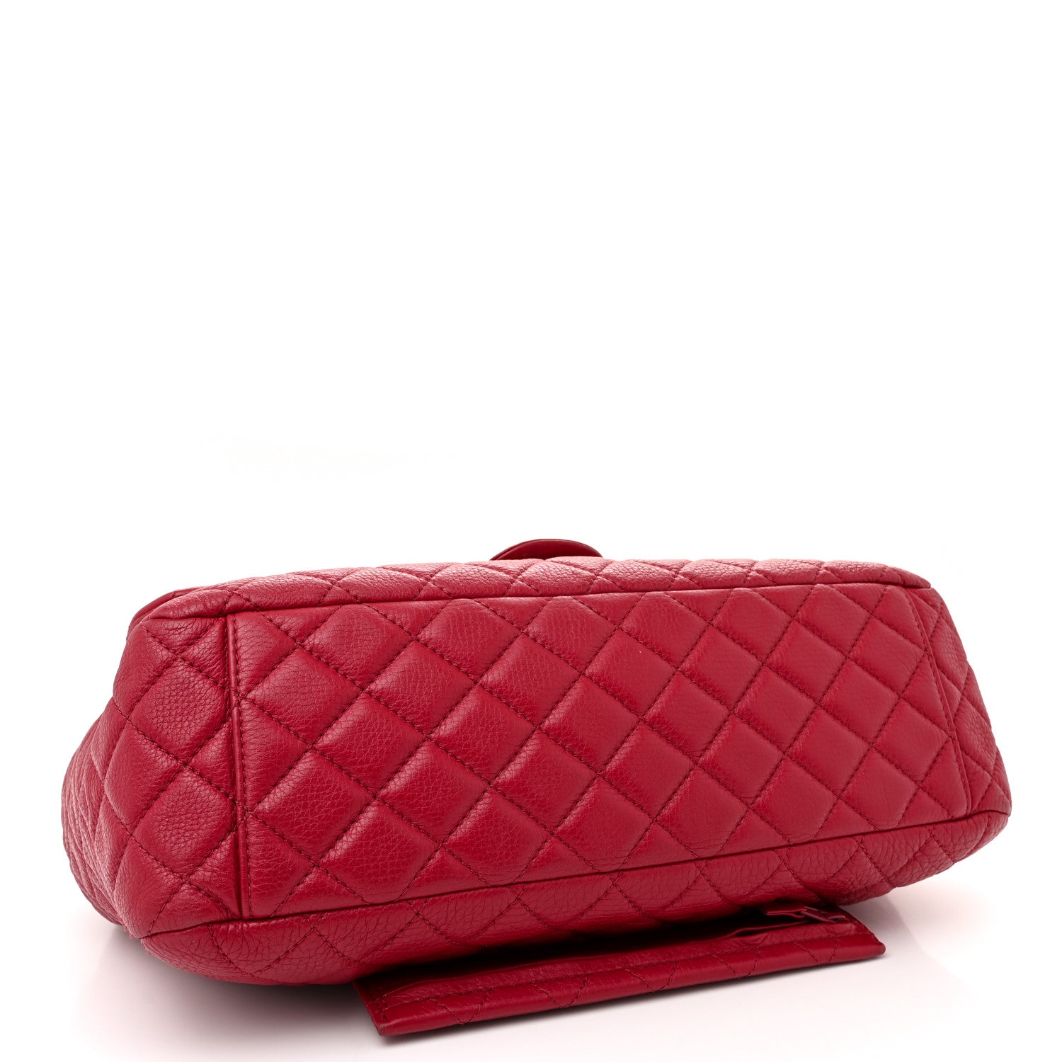 Chanel Metallized Calfskin Quilted Small XXL Travel Flap Bag Red 4 of 12