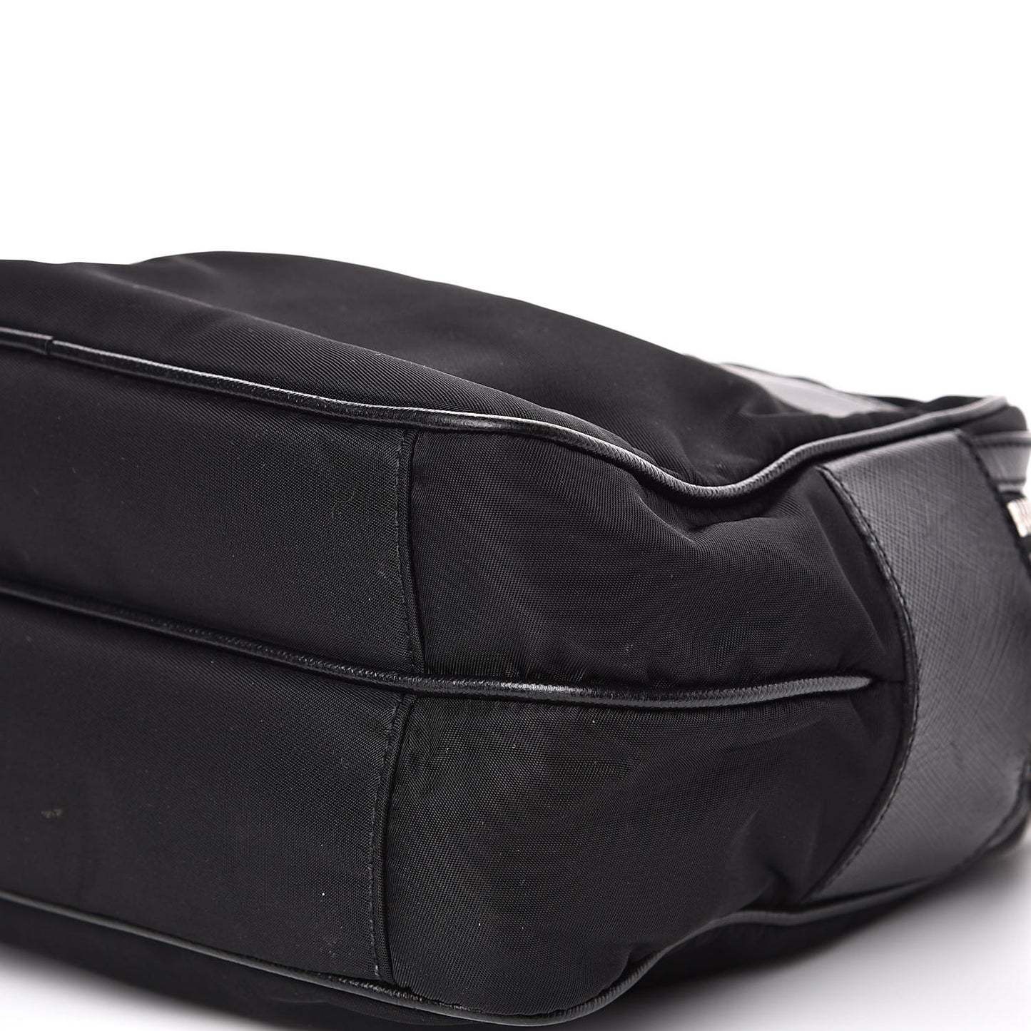 Tessuto Nylon Saffiano Shoulder Bag Black
