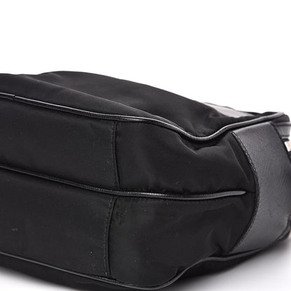 Prada Tessuto Nylon Saffiano Shoulder Bag Black 10 of 11