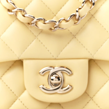 Chanel Lambskin Quilted Mini Square Flap Light Yellow 9 of 12