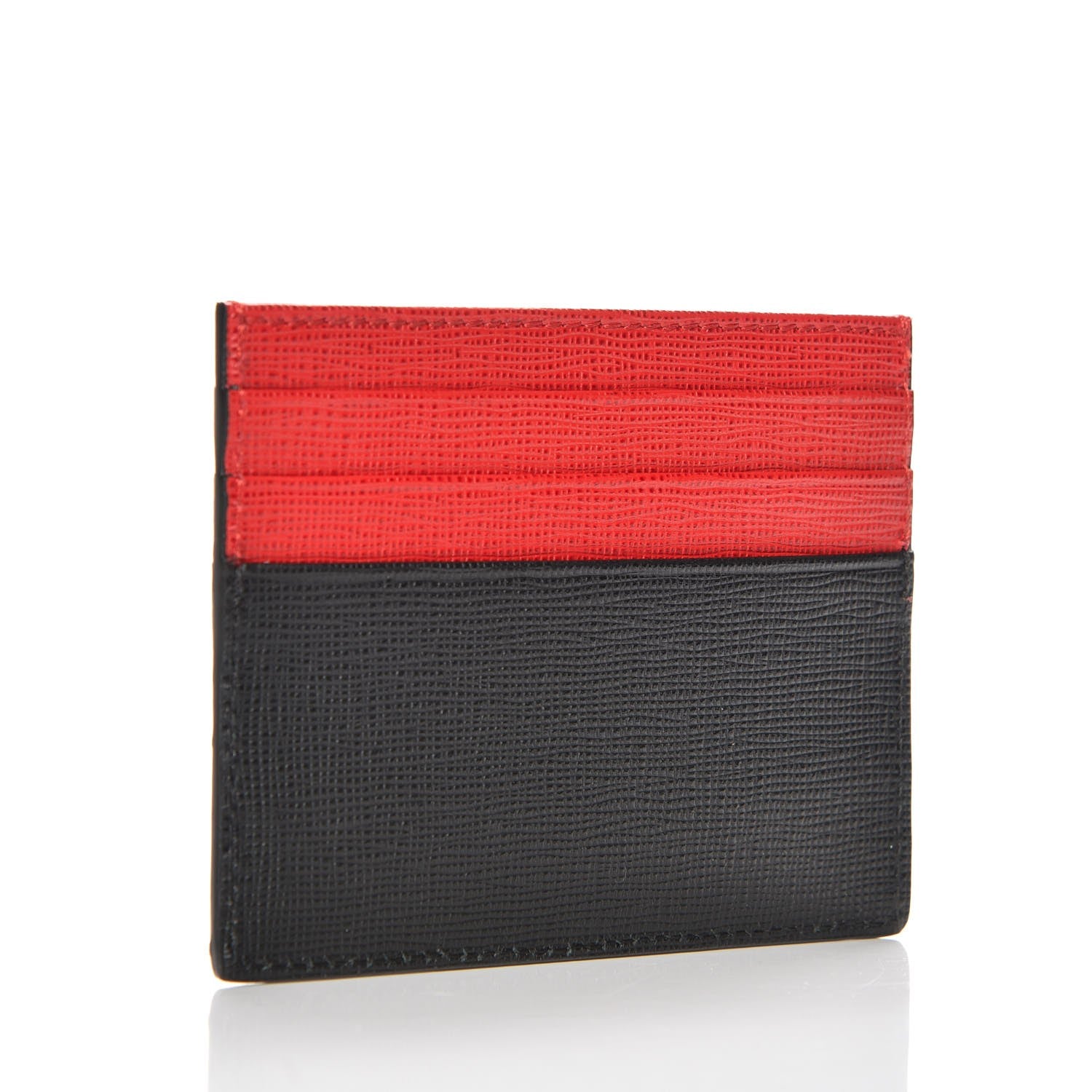 Fendi Vitello Elite Monster Eyes Card Holder Black Yellow Red 3 of 8