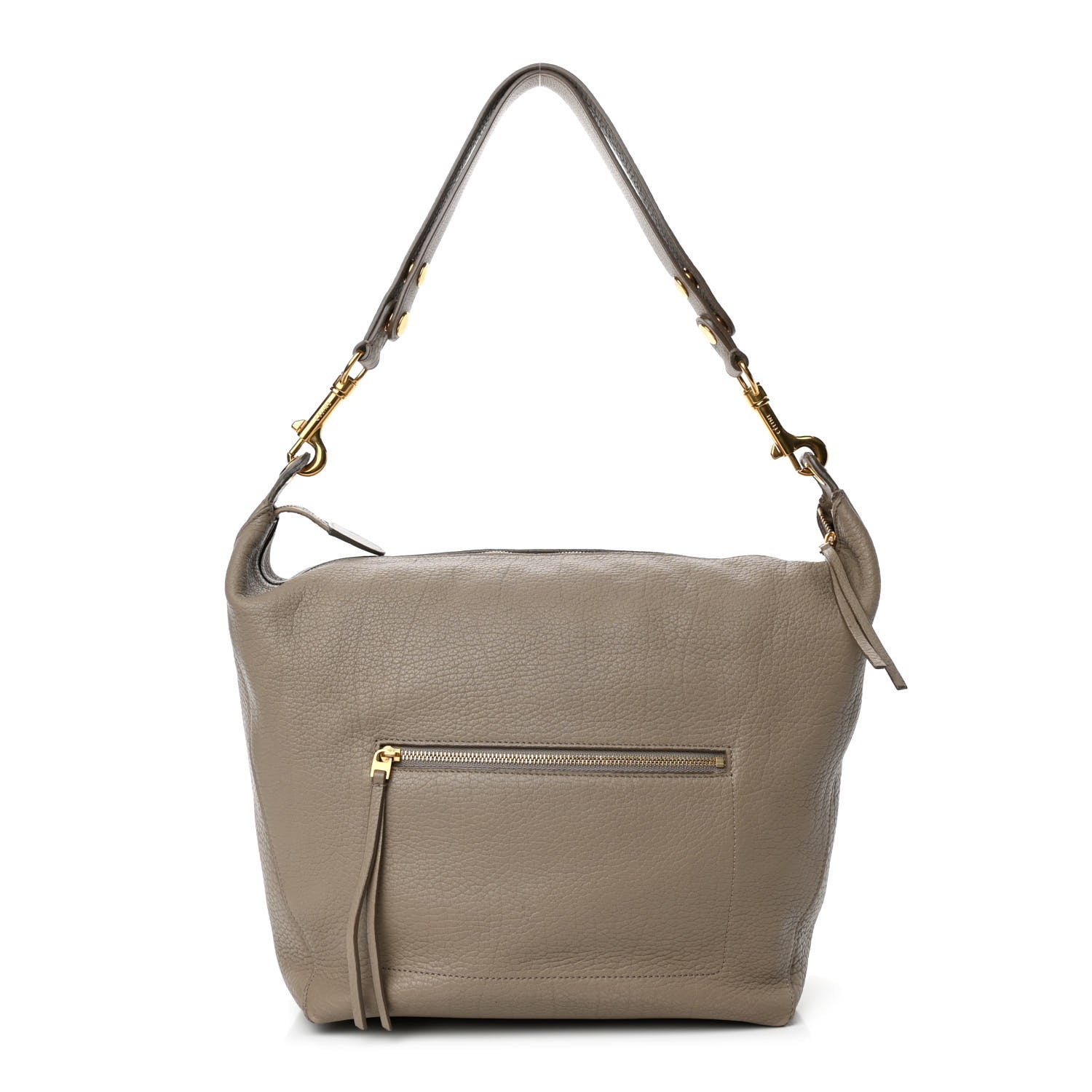 Celine Crisp Calfskin Medium Zipped Hobo Dune 1 of 4