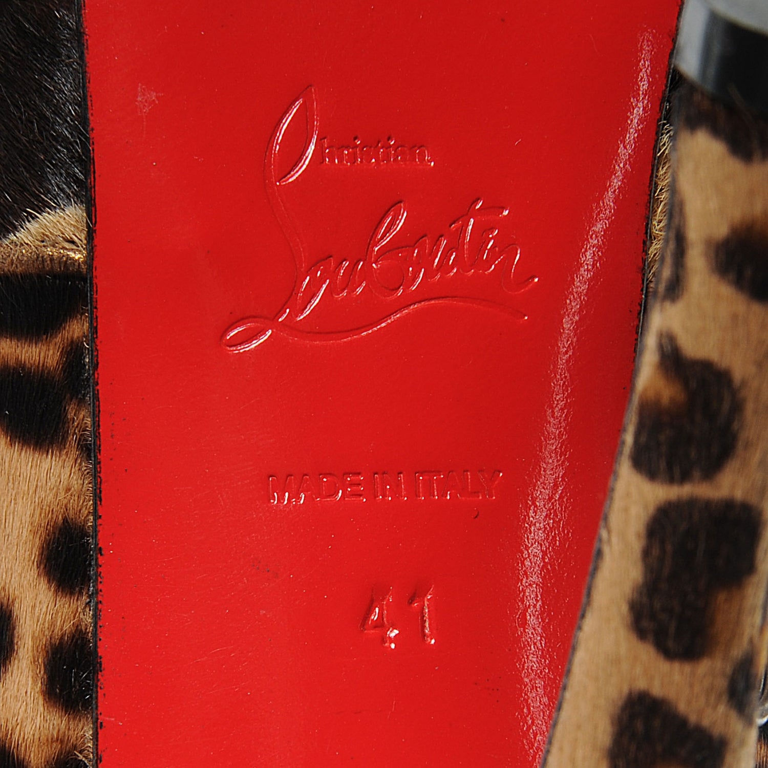 Christian Louboutin Pony Hair Leopard Venus Orlato 140 Booties 41 6 of 6