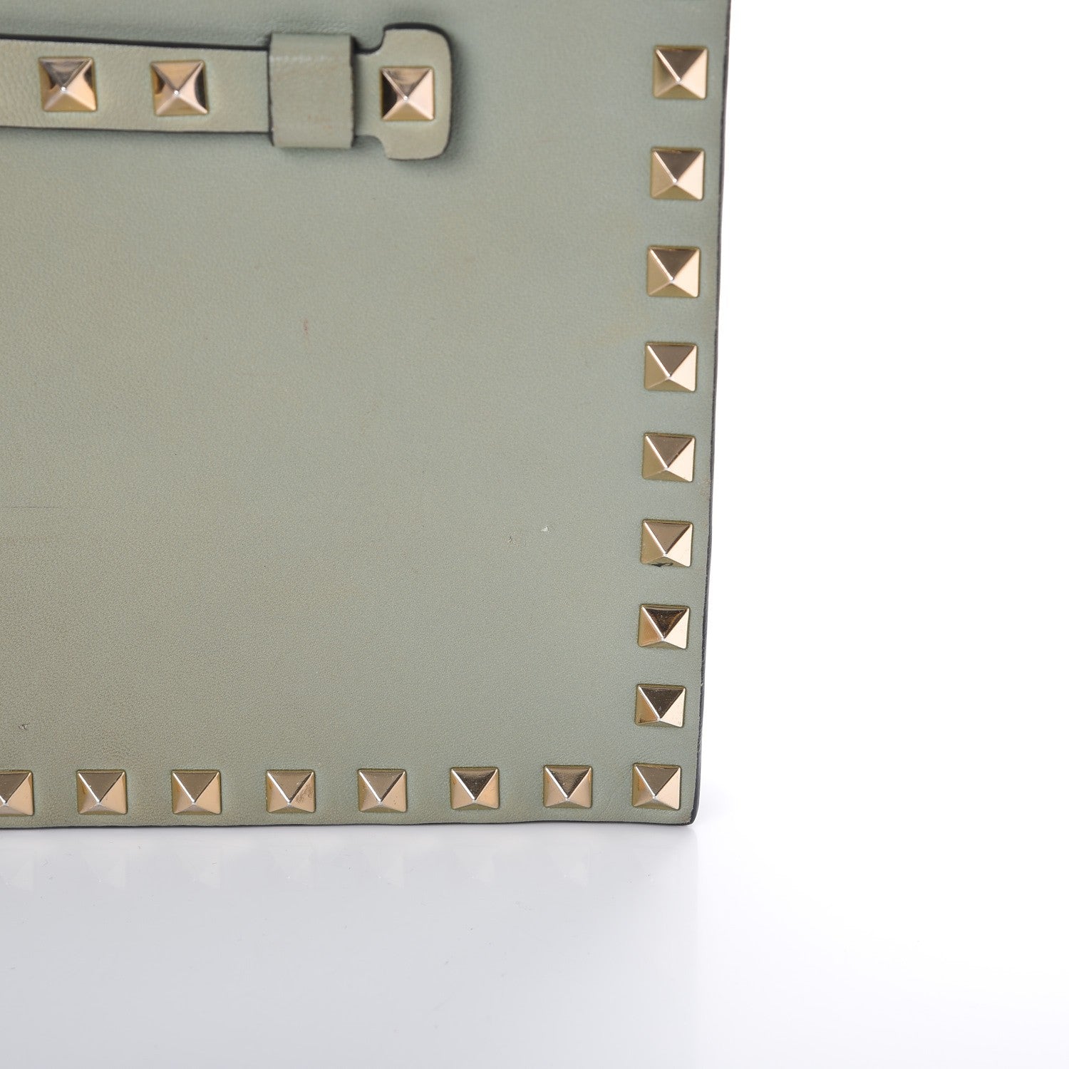 Valentino Garavani Nappa Rockstud Wristlet Clutch Green Tea Sorbet 9 of 12