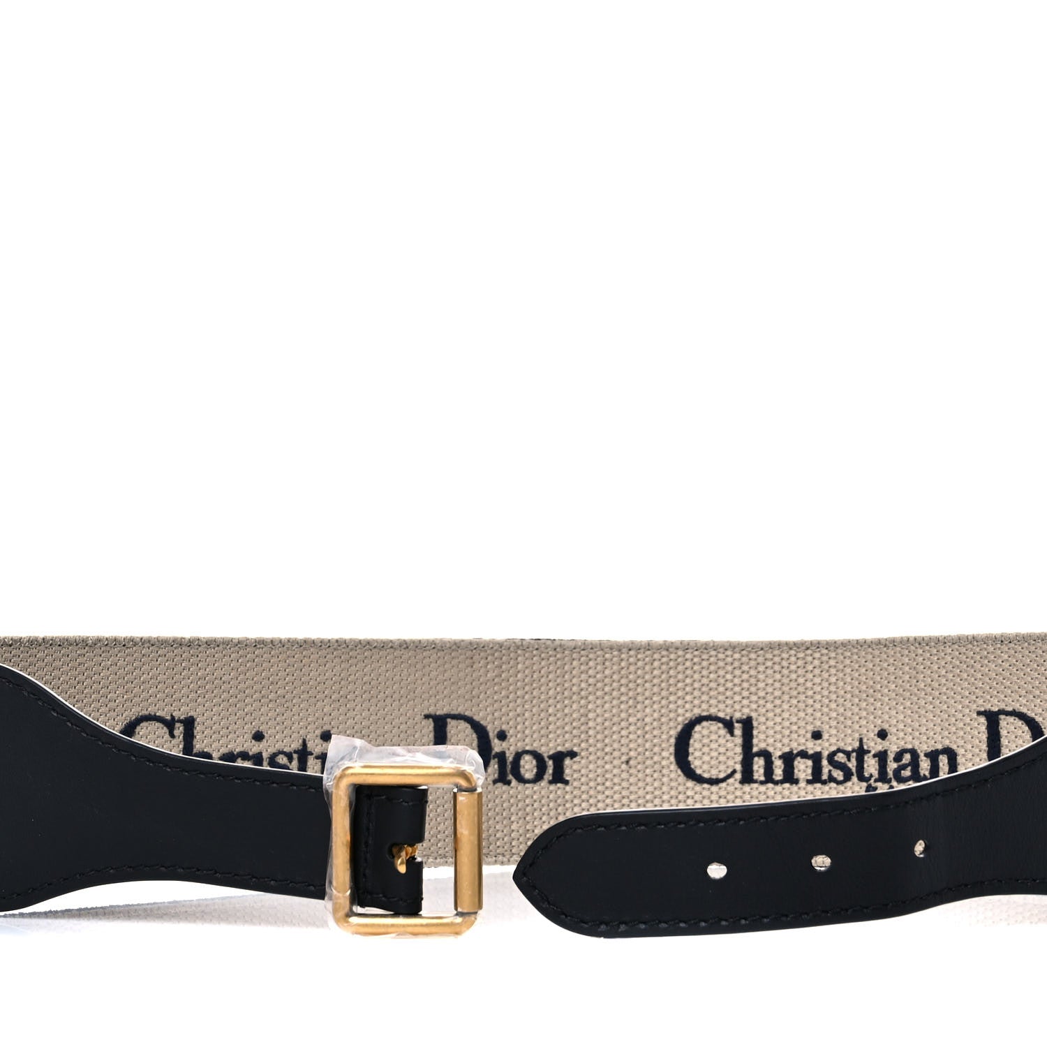 Christian Dior Canvas Embroidered Large Book Belt 75 30 Bleu 3 of 8
