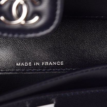 Chanel Lambskin Quilted Large Flap Wallet Navy 7 of 9