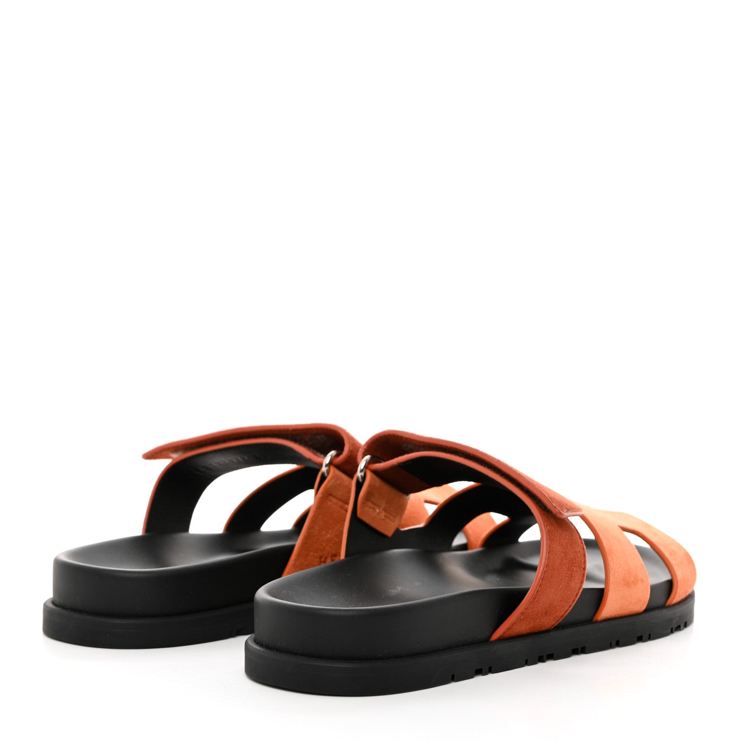 Hermes Suede Goatskin Womens Chypre Sandals 38 Rose Bois De Santal Rouge De Turin 4 of 9