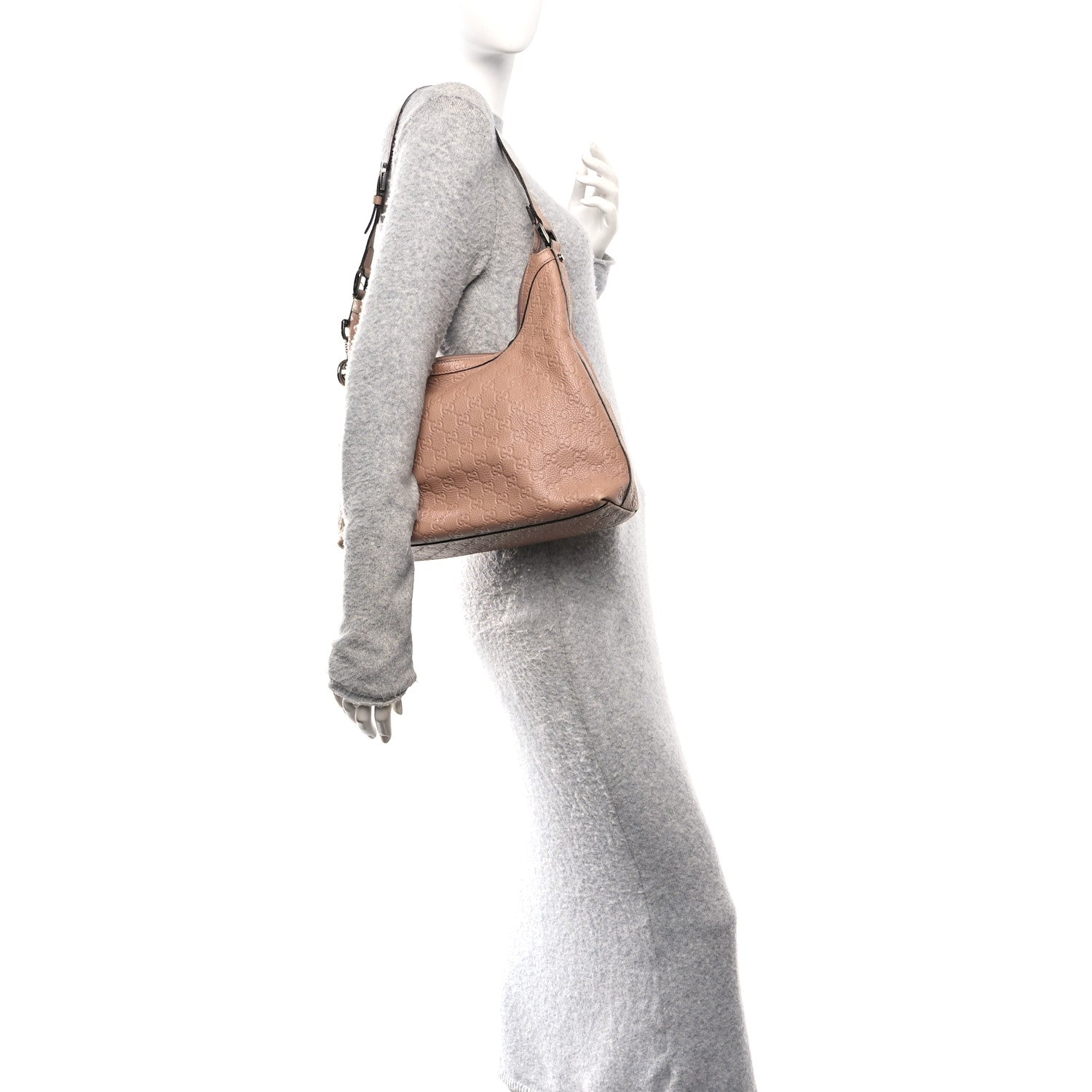 Gucci Guccissima GG Charm Hobo Beige 2 of 10