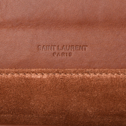 Saint Laurent Linen Calfskin Medium Bellechasse Beige Cognac 6 of 10