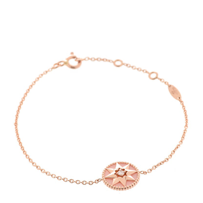 Christian Dior 18K Rose Gold Diamond Pink Opal Rose Des Vents Bracelet 1 of 7