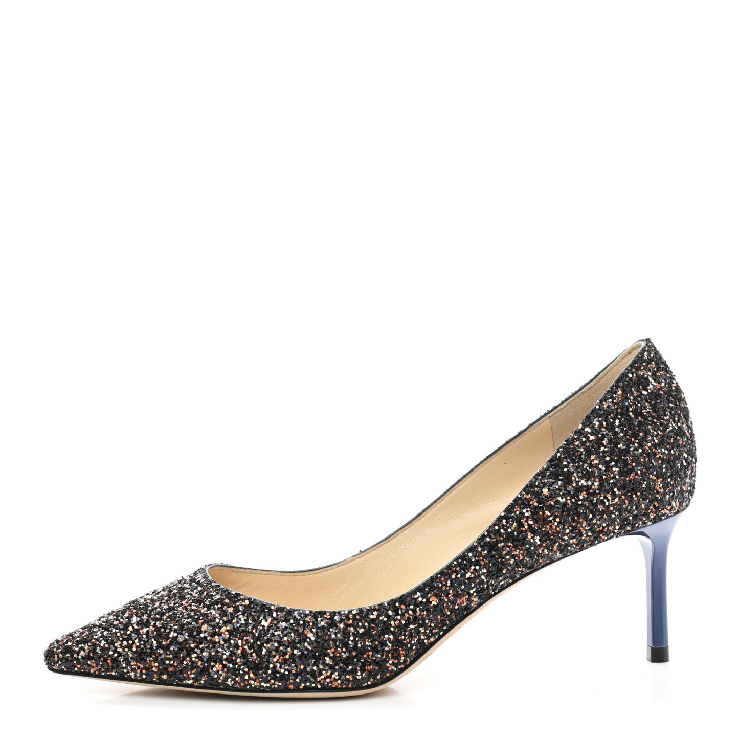 Glitter Pointy Toe Romy 60 Pumps 36.5 Amethyst Mix