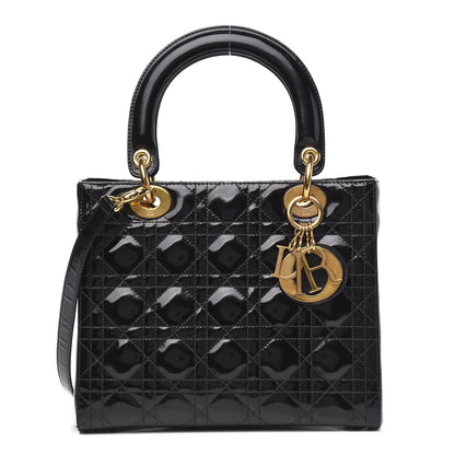 Christian Dior Patent Cannage Medium Lady Dior Black 1 of 13