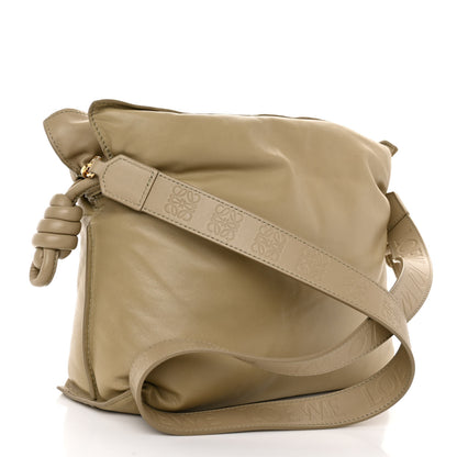 Loewe Shiny Nappa Lambskin Puffer Flamenco Knot Clutch Clay Green 3 of 9