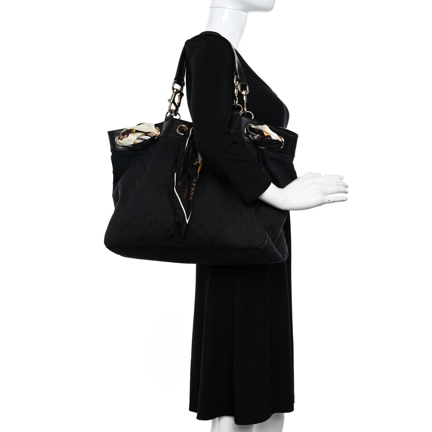 Gucci Monogram Large Positano Tote Black 3 of 15