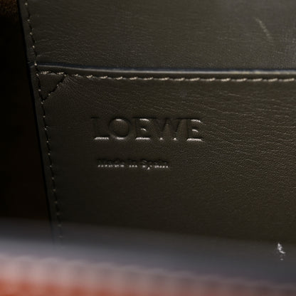 Loewe Calfskin Linen Lazo Tote Khaki Green 5 of 20