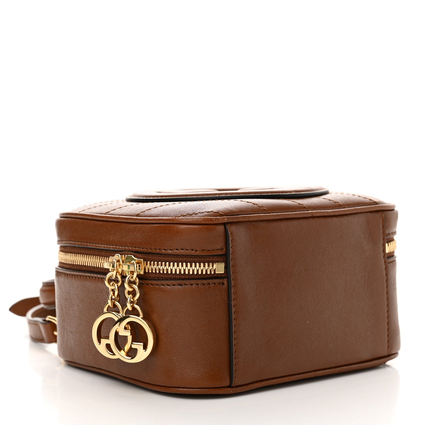 Sakai Be Green Calfskin Diagonal Stitched Blondie Top Handle Bag Cuir