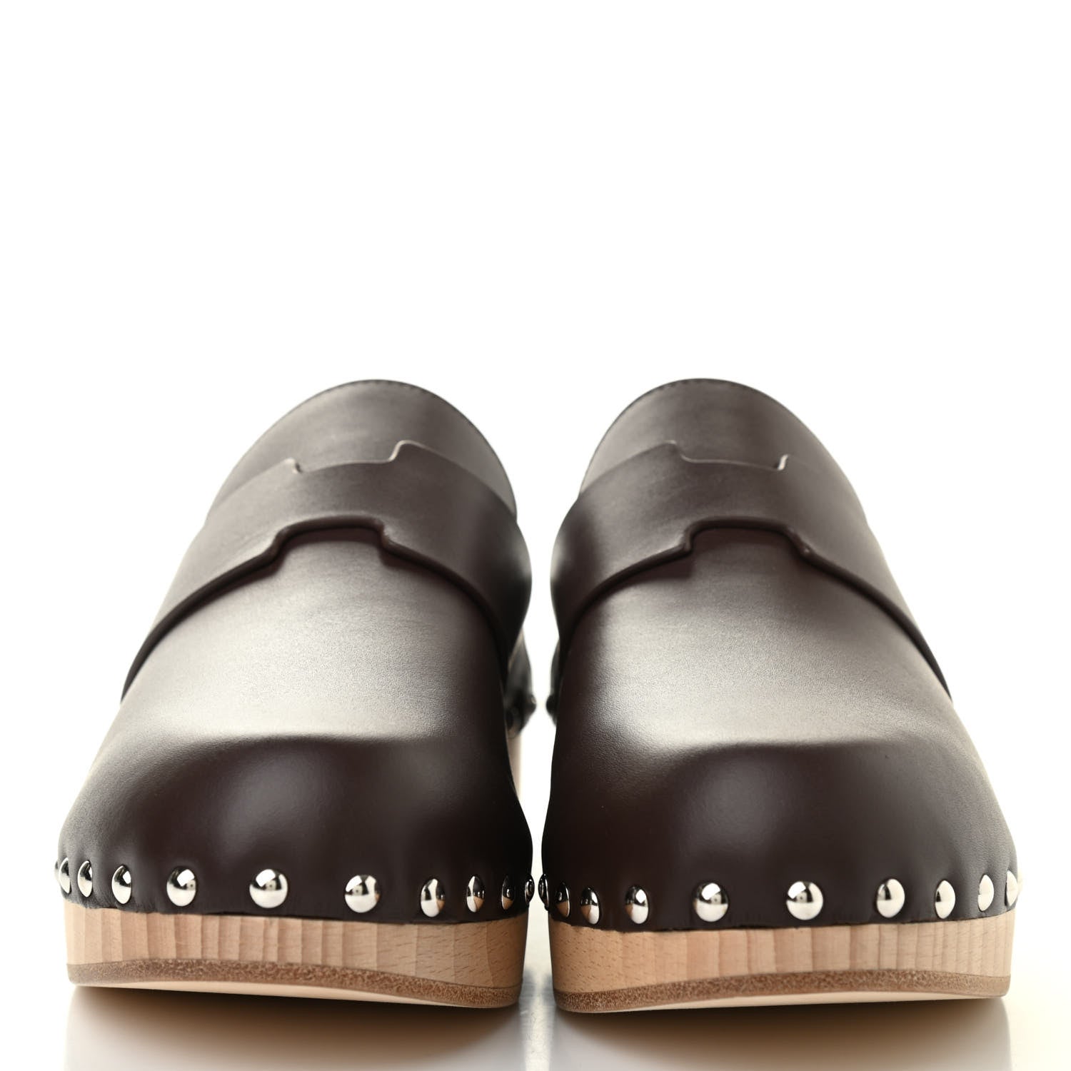 Hermes Calfskin Calya Mules 37 Cafe 2 of 8