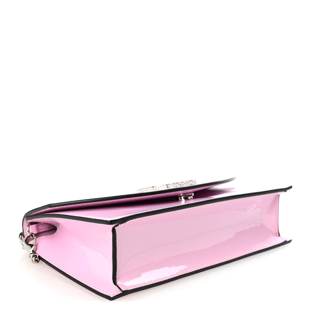 Christian Louboutin Patent Calfskin Loubi54 Crossbody Clutch Pink 4 of 9
