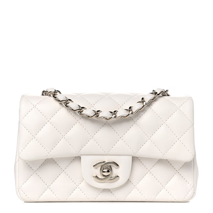 Chanel Lambskin Quilted Mini Rectangular Flap White 1 of 4